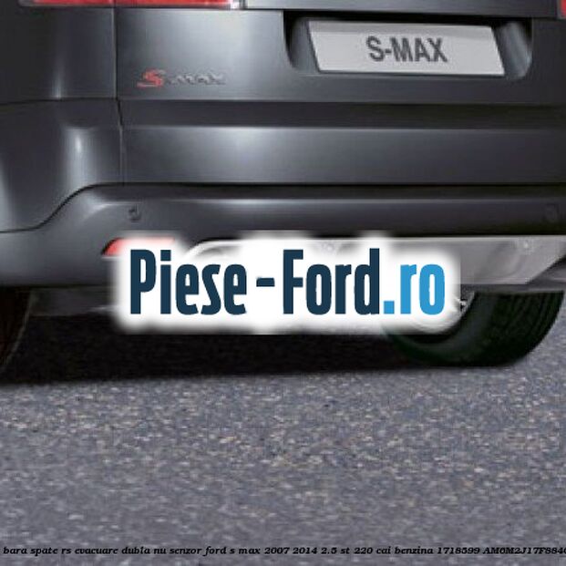Extensie bara spate RS, evacuare dubla (nu senzor) Ford S-Max 2007-2014 2.5 ST 220 cai benzina