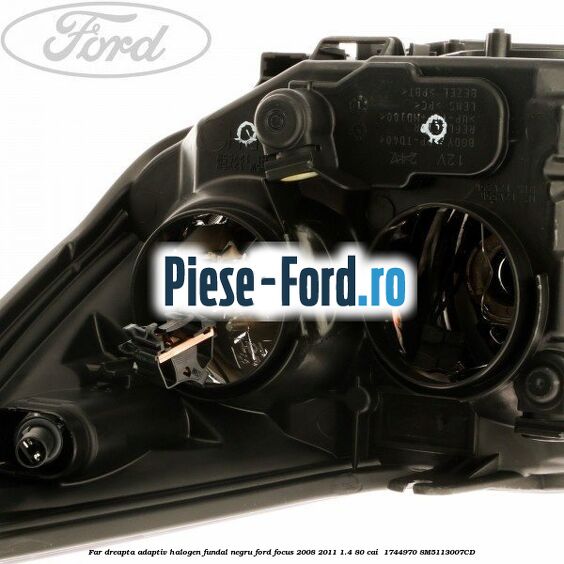 Far dreapta adaptiv halogen fundal negru Ford Focus 2008-2011 1.4 80 cai  #1EF126D70C