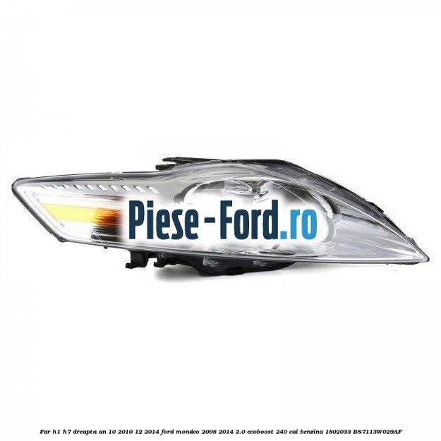 Far bi-xenon stanga an 03/2007-10/2010 Ford Mondeo 2008-2014 2.0 EcoBoost 240 cai benzina