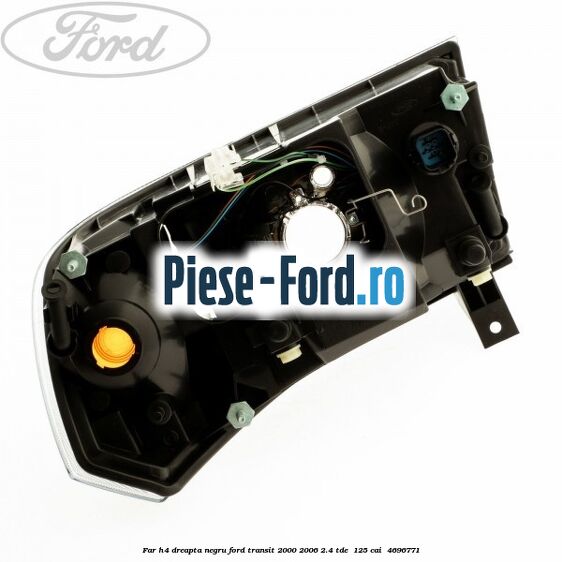 Far H4 dreapta negru Ford Transit 2000-2006 2.4 TDE  125 cai  #61192B2DA0