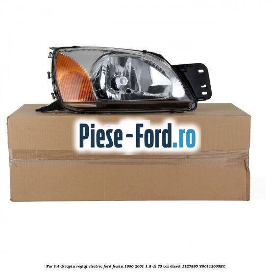 Far H4 dreapta reglaj electric Ford Fiesta 1996-2001 1.8 DI 75 cai diesel #5651077FB4
