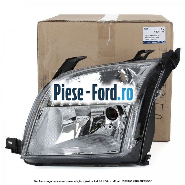Far H4 stanga cu semnalizator alb Ford Fusion 1.6 TDCi 90 cai diesel #A0CFF416CD
