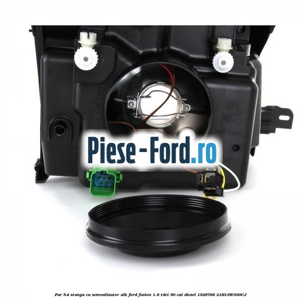 Far H4 stanga cu semnalizator alb Ford Fusion 1.6 TDCi 90 cai diesel #A0CFF416CD