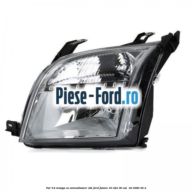 Far H4 stanga cu semnalizator alb Ford Fusion 1.6 TDCi 90 cai #A0CFF416CD