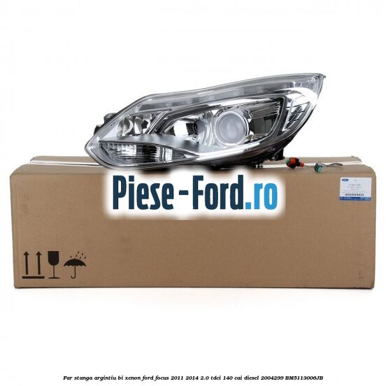 Far stanga argintiu bi xenon Ford Focus 2011-2014 2.0 TDCi 140 cai diesel #2A755C986F