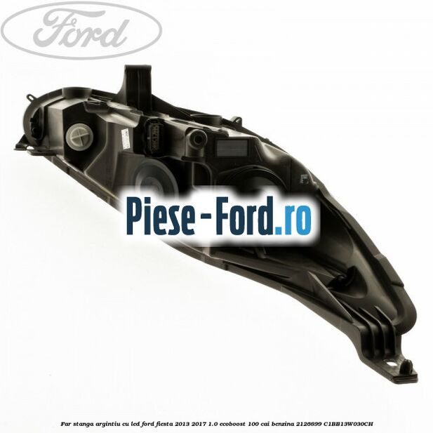 Far stanga, argintiu cu led Ford Fiesta 2013-2017 1.0 EcoBoost 100 cai benzina