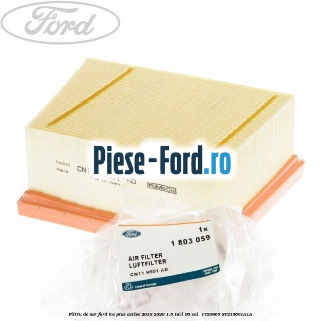 Filtru de aer Ford Ka plus Active 2019-2020 1.5 TDCI 95 cai  #28D0B58844