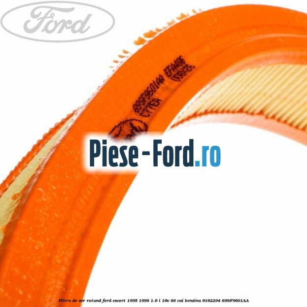 Filtru de aer rotund Ford Escort 1995-1998 1.6 i 16V 88 cai benzina #352857CD64
