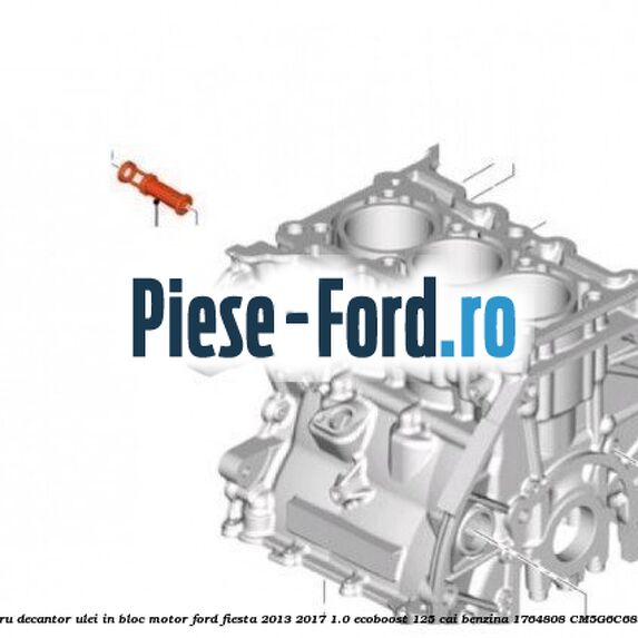 Filtru decantor ulei, in bloc motor Ford Fiesta 2013-2017 1.0 EcoBoost 125 cai benzina