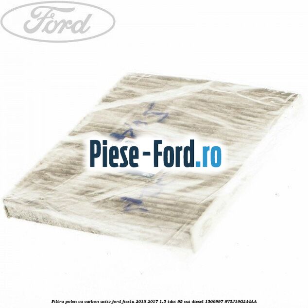 Filtru polen cu carbon activ Ford Fiesta 2013-2017 1.5 TDCi 95 cai diesel