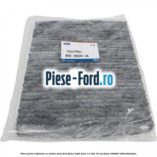 Filtru polen/habitaclu cu carbon activ Ford Fiesta 2008-2012 1.6 TDCi 75 cai #4947388FFE Filtru polen/habitaclu cu carbon activ Ford Fiesta 2008-2012 1.6 TDCi 75 cai diesel #4947388FFE