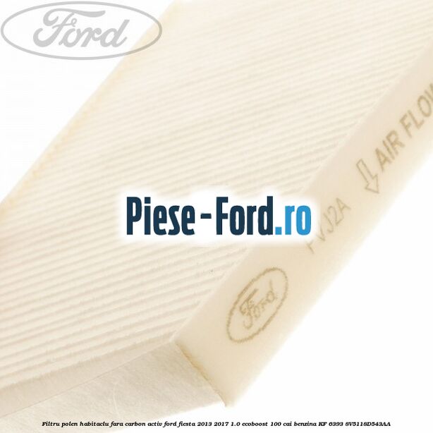 Filtru polen/habitaclu fara carbon activ Ford Fiesta 2013-2017 1.0 EcoBoost 100 cai benzina #485D20DADE