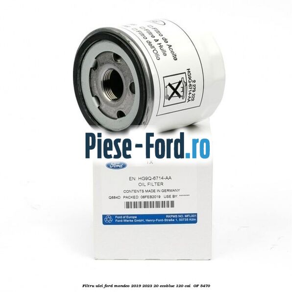 Filtru ulei Ford Mondeo 2019-2023 2.0 EcoBlue 120 cai #57D79210CD