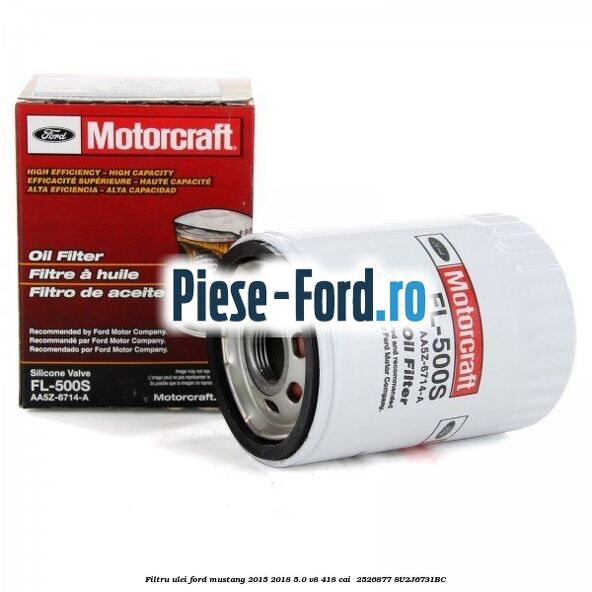 Filtru ulei Ford Mustang 2015-2018 5.0 V8 418 cai  #013EE932E5