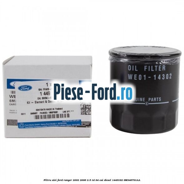 Filtru ulei Ford Ranger 2002-2006 2.5 TD 84 cai diesel #6394117845