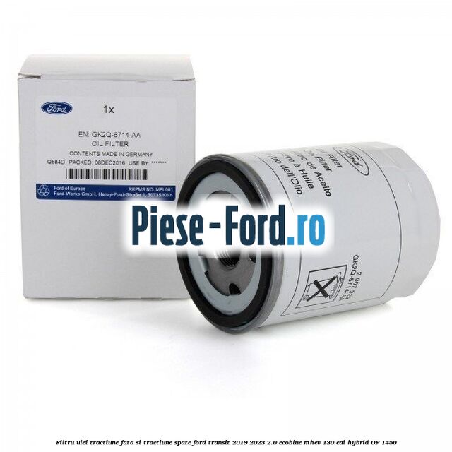 Filtru ulei tractiune fata si tractiune spate Ford Transit 2019-2023 2.0 EcoBlue mHEV 130 cai #6574999438 Filtru ulei tractiune fata si tractiune spate Ford Transit 2019-2023 2.0 EcoBlue mHEV 130 cai #6574999438