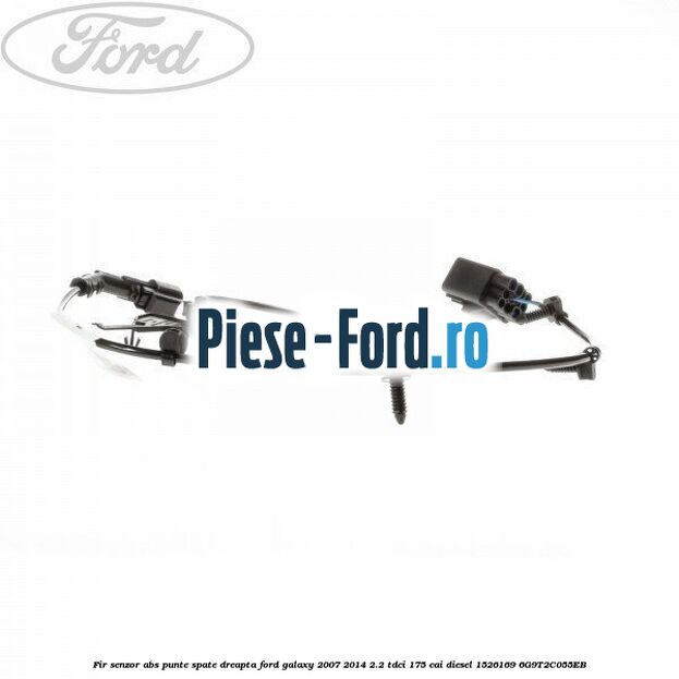 Fir senzor ABS punte spate dreapta Ford Galaxy 2007-2014 2.2 TDCi 175 cai diesel