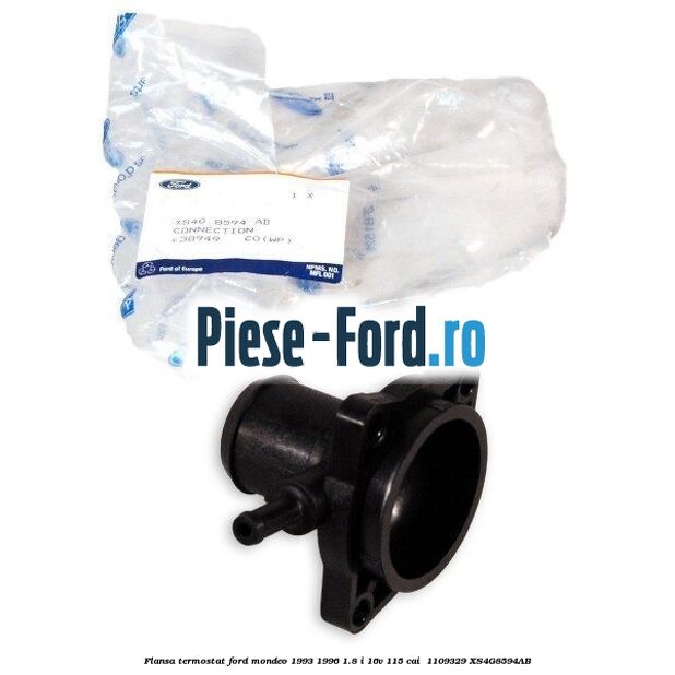 Flansa termostat Ford Mondeo 1993-1996 1.8 i 16V 115 cai  #8FF1FDA562