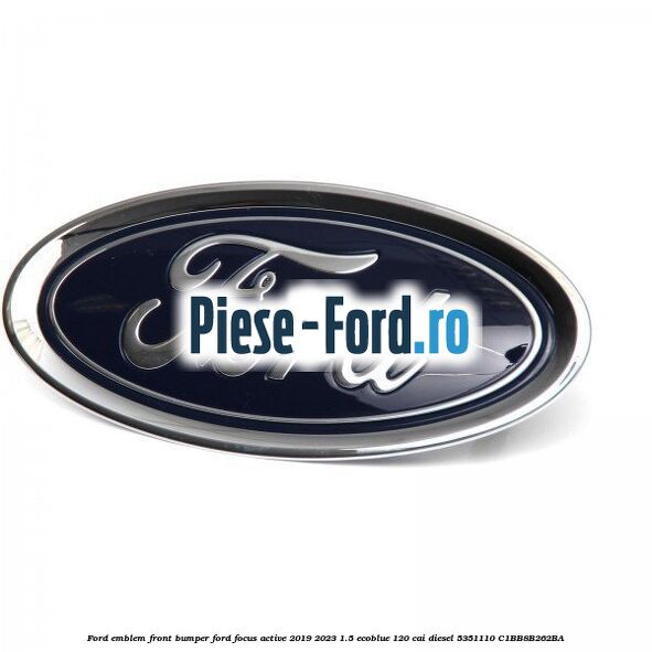 Ford emblem, front bumper Ford Focus Active 2019-2023 1.5 EcoBlue 120 cai diesel #A2C020C1BB