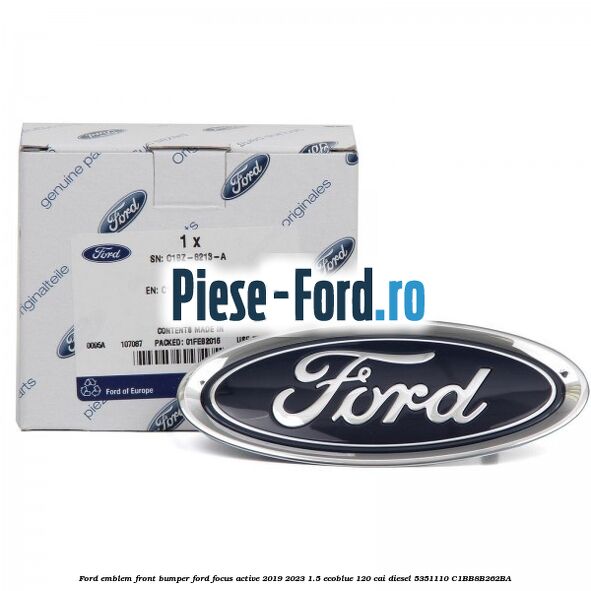 Ford emblem, front bumper Ford Focus Active 2019-2023 1.5 EcoBlue 120 cai diesel #A2C020C1BB
