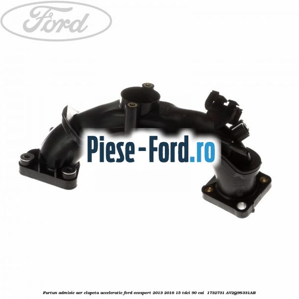 Furtun admisie aer clapeta acceleratie Ford EcoSport 2013-2018 1.5 TDCi 90 cai #9B51CD3579