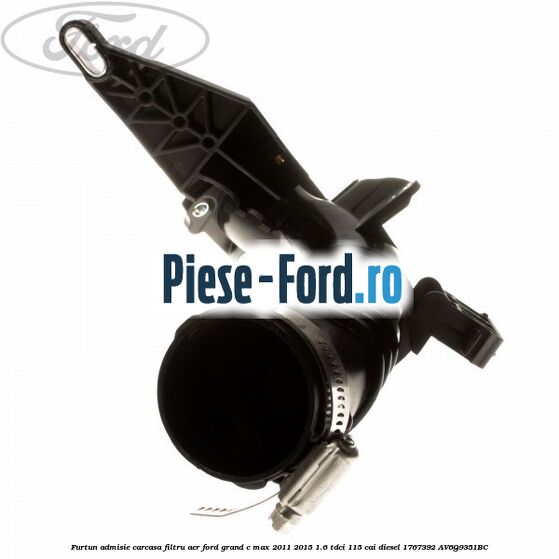 Furtun admisie carcasa filtru aer Ford Grand C-Max 2011-2015 1.6 TDCi 115 cai diesel