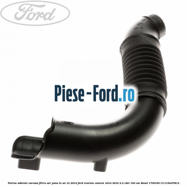 Furtun admisie carcasa filtru aer pana in an 12/2014 Ford Tourneo Custom 2014-2018 2.2 TDCi 100 cai diesel