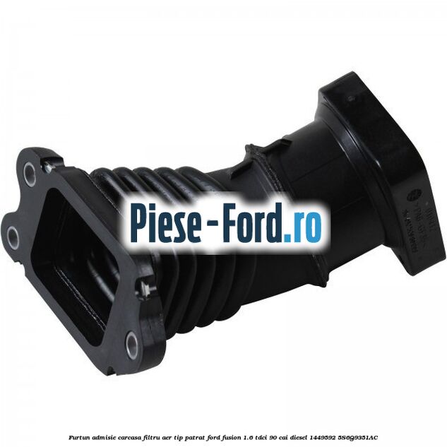 Furtun admisie carcasa filtru aer tip patrat Ford Fusion 1.6 TDCi 90 cai diesel #04A0EFC531