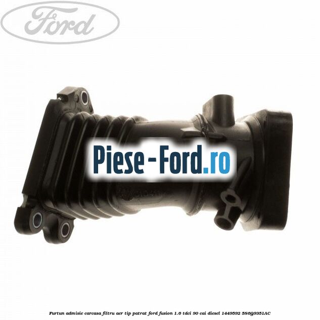 Furtun admisie carcasa filtru aer tip patrat Ford Fusion 1.6 TDCi 90 cai diesel #04A0EFC531