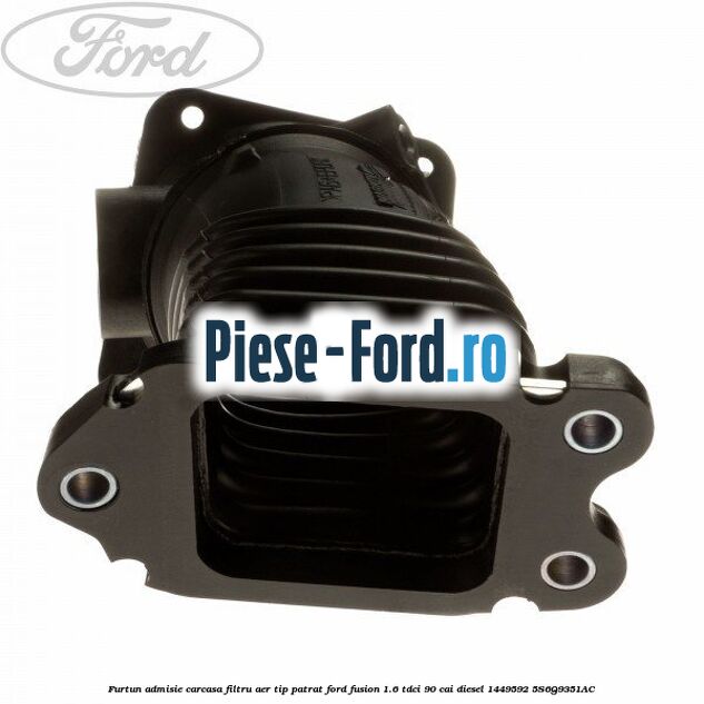 Furtun admisie carcasa filtru aer tip patrat Ford Fusion 1.6 TDCi 90 cai diesel #04A0EFC531