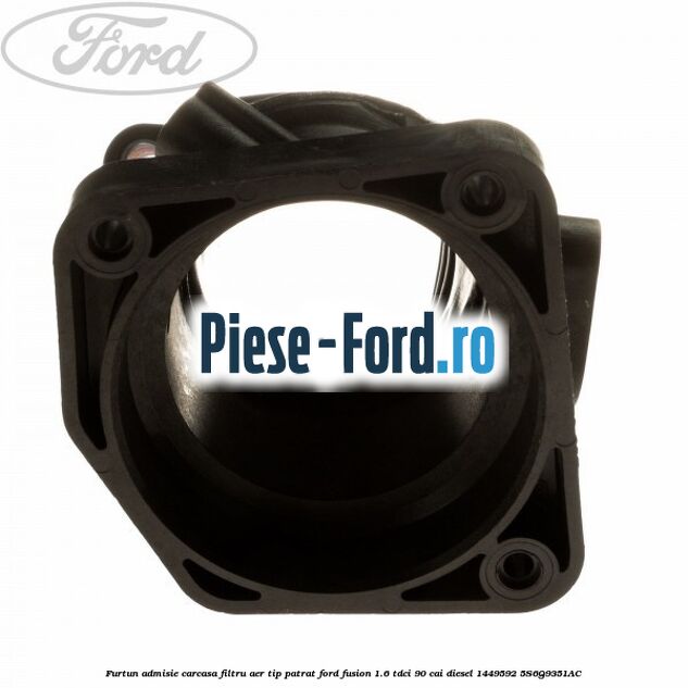 Furtun admisie carcasa filtru aer tip patrat Ford Fusion 1.6 TDCi 90 cai diesel #04A0EFC531