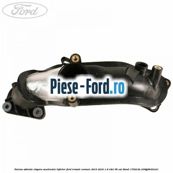 Furtun admisie clapeta acceleratie, inferior Ford Transit Connect 2013-2018 1.6 TDCi 95 cai diesel #9852188AA6