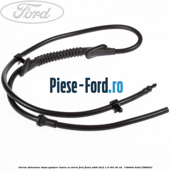 Furtun alimentare diuza spalator luneta cu eleron Ford Fiesta 2008-2012 1.6 TDCi 90 cai  #3A5257074C