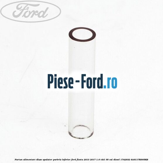 Furtun alimentare diuze spalator parbriz, inferior Ford Fiesta 2013-2017 1.6 TDCi 95 cai diesel