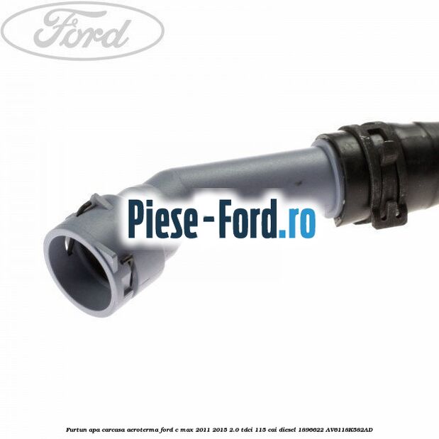 Conector furtun incalzire auxiliara Ford C-Max 2011-2015 2.0 TDCi 115 cai diesel