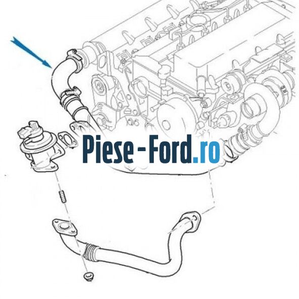 Furtun EGR galerie admisie Ford Transit 2000-2006 2.0 DI  100 cai  #9F1F8CA9A9