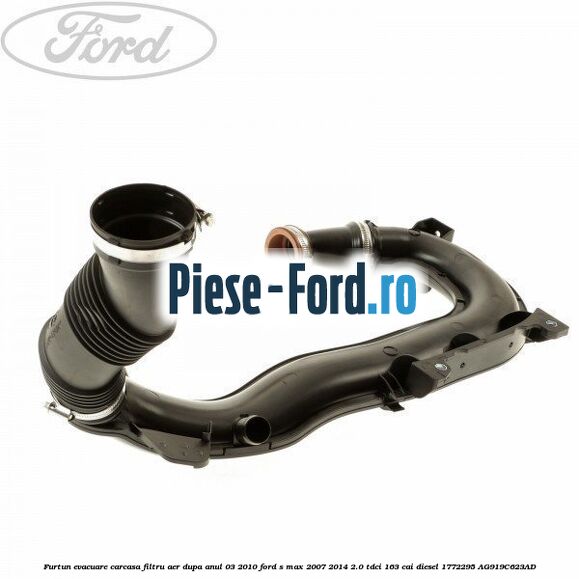 Furtun admisie carcasa filtru aer, conector Ford S-Max 2007-2014 2.0 TDCi 163 cai diesel