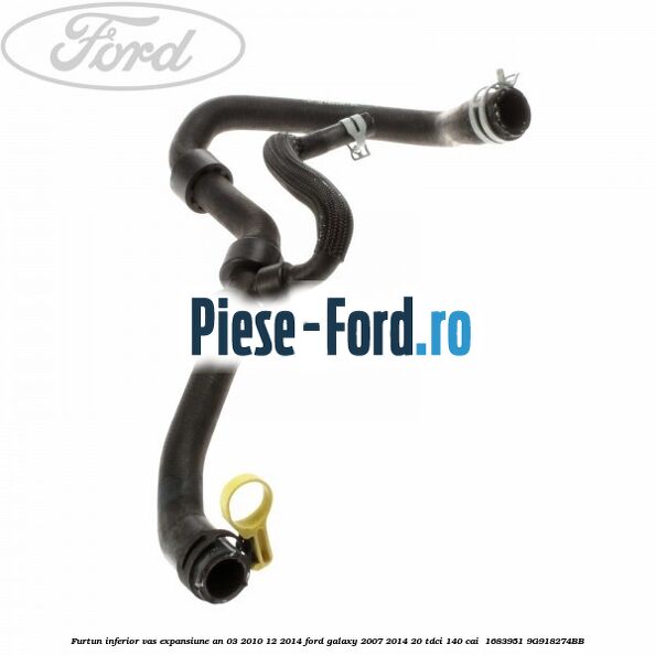 Furtun inferior vas expansiune an 03/2010-12/2014 Ford Galaxy 2007-2014 2.0 TDCi 140 cai #AC9CB57A2E