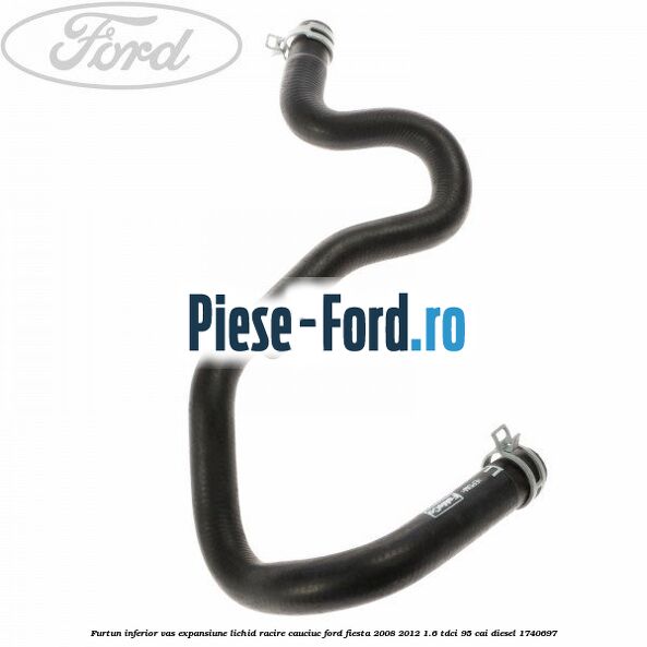 Furtun inferior vas expansiune lichid racire cauciuc Ford Fiesta 2008-2012 1.6 TDCi 95 cai