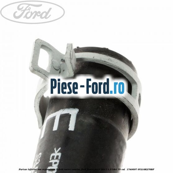 Furtun inferior vas expansiune lichid racire cauciuc Ford Fiesta 2013-2017 1.5 TDCi 75 cai  #7A79C164D1