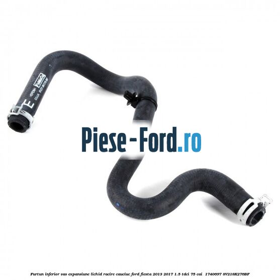 Furtun inferior vas expansiune lichid racire cauciuc Ford Fiesta 2013-2017 1.5 TDCi 75 cai  #7A79C164D1