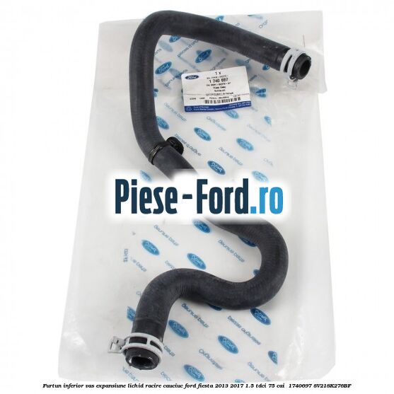 Furtun inferior vas expansiune lichid racire cauciuc Ford Fiesta 2013-2017 1.5 TDCi 75 cai  #7A79C164D1