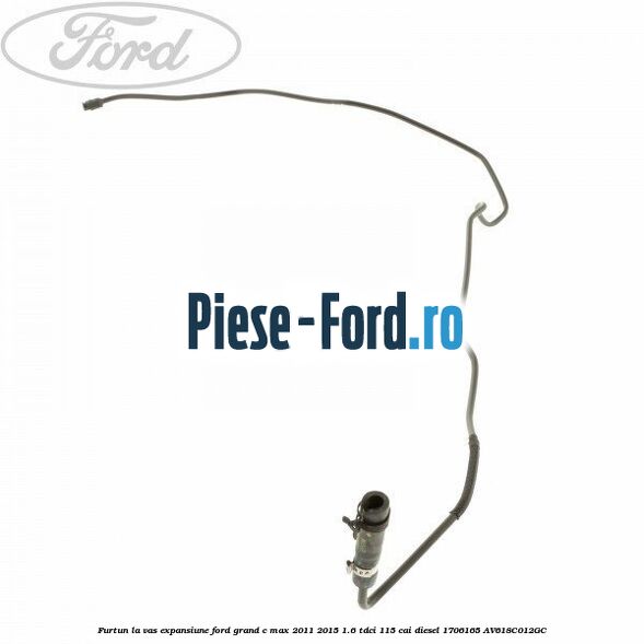 Furtun inferior vas expansiune lichid racire Ford Grand C-Max 2011-2015 1.6 TDCi 115 cai diesel