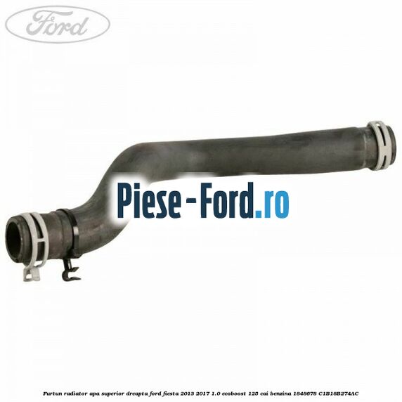 Furtun radiator apa inferior, stanga cutie automata Ford Fiesta 2013-2017 1.0 EcoBoost 125 cai benzina