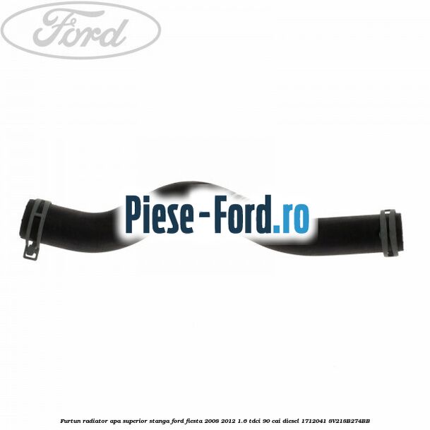Furtun radiator apa superior, stanga Ford Fiesta 2008-2012 1.6 TDCi 90 cai diesel #29834D6EDC