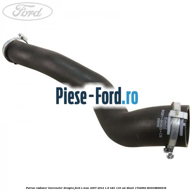 Conducta intercooler Ford S-Max 2007-2014 1.6 TDCi 115 cai diesel