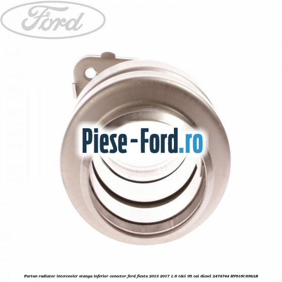 Furtun radiator intercooler stanga inferior, conector Ford Fiesta 2013-2017 1.6 TDCi 95 cai diesel