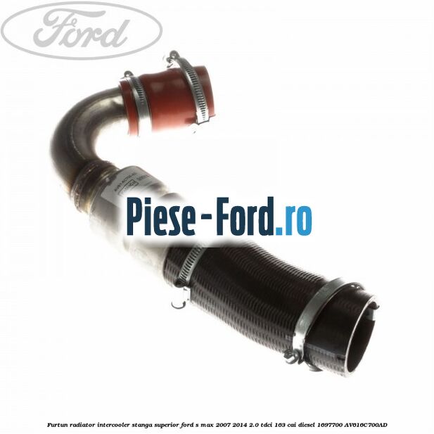 Furtun radiator intercooler stanga superior Ford S-Max 2007-2014 2.0 TDCi 163 cai diesel