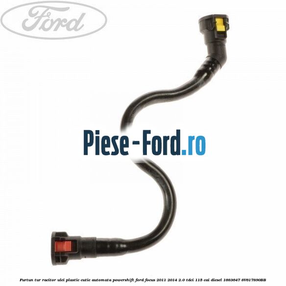 Furtun tur racitor ulei plastic, cutie automata PowerShift Ford Focus 2011-2014 2.0 TDCi 115 cai diesel