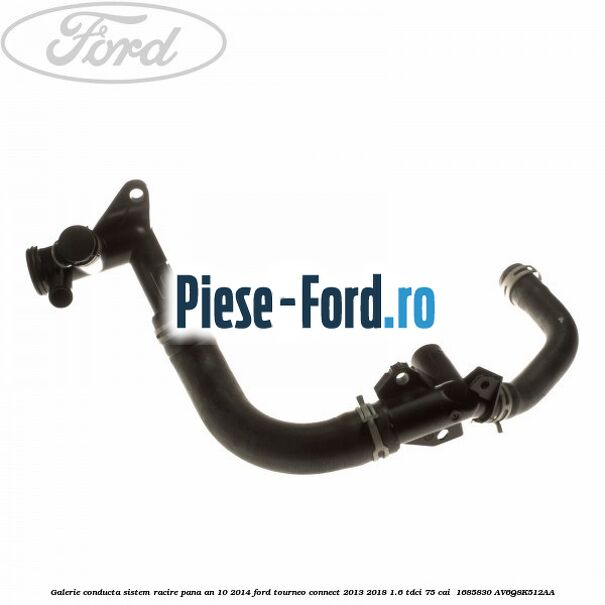 Galerie conducta sistem racire pana an 10/2014 Ford Tourneo Connect 2013-2018 1.6 TDCi 75 cai  #86C392E5B6